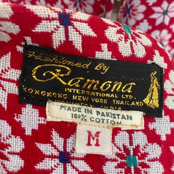 Ramona Vintage Womens Red Leisure Pant Suit Size Medium - Picture 8 of 11